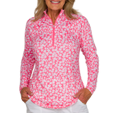 Alternate View 7 of Watermelon Wine Collection: Ditsy Floral Long Sleeve UV Quarter Zip Pull Over